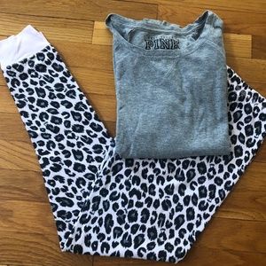 PINK Leopard Print Pajama Set
